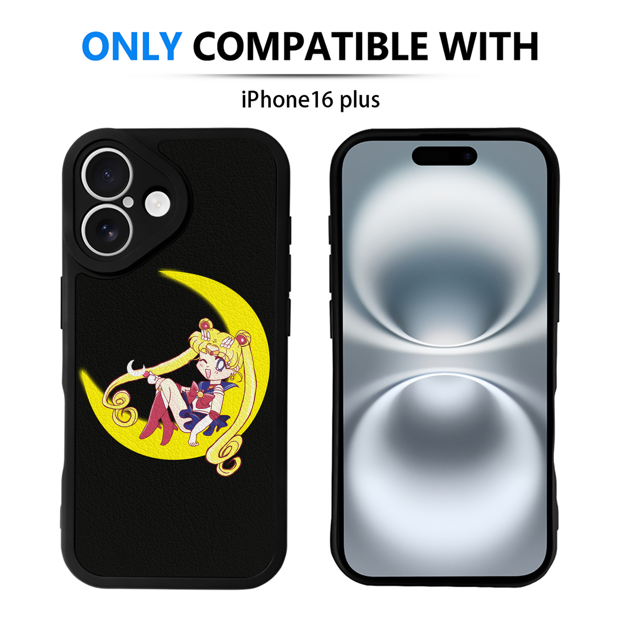 （画像用） 美少女戦士セーラームーン 月野 うさぎ つきの うさぎ Sailor Moon Tsukino Usagi 【iPhone 16シリーズ対応】シリコンスマホケース（レザー調） 材質：シリコン